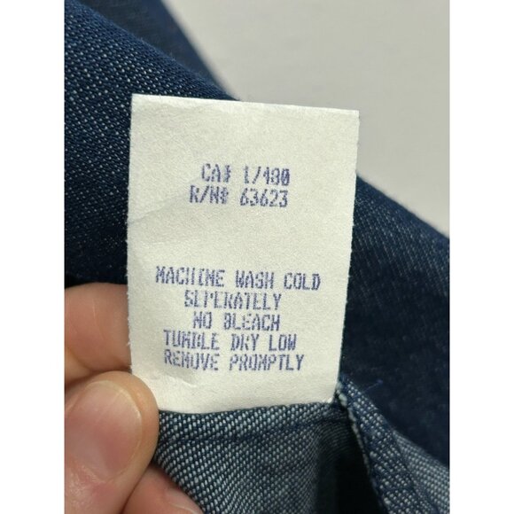 Vintage Howard Wolf Sport Blue Gold Two Piece Denim Dress Jacket Set Sz Large - Picture 7 of 13